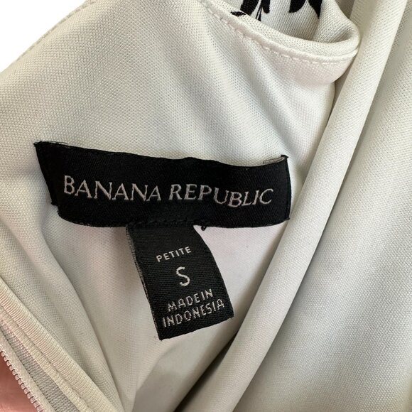 Banana Republic black flower print maxi dress rushed front spagetti straps S - Picture 4 of 7